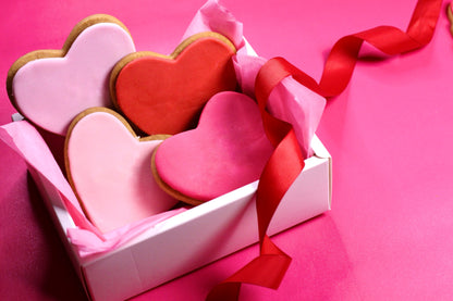 Valentine's Day Hand Decorated Sugar Cookie Gift Box