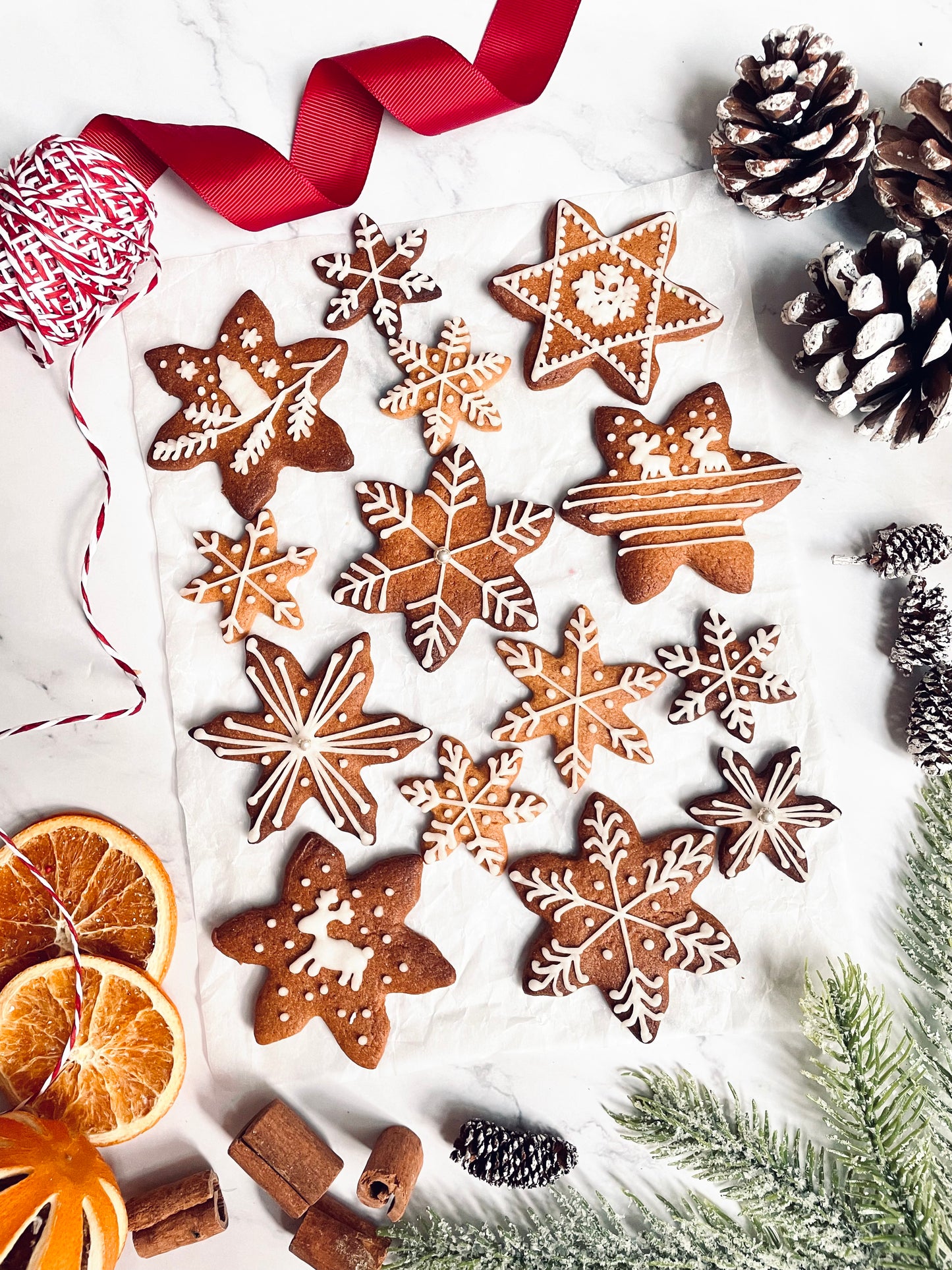 Gingerbread Cookie Ornament Gift Box of 5