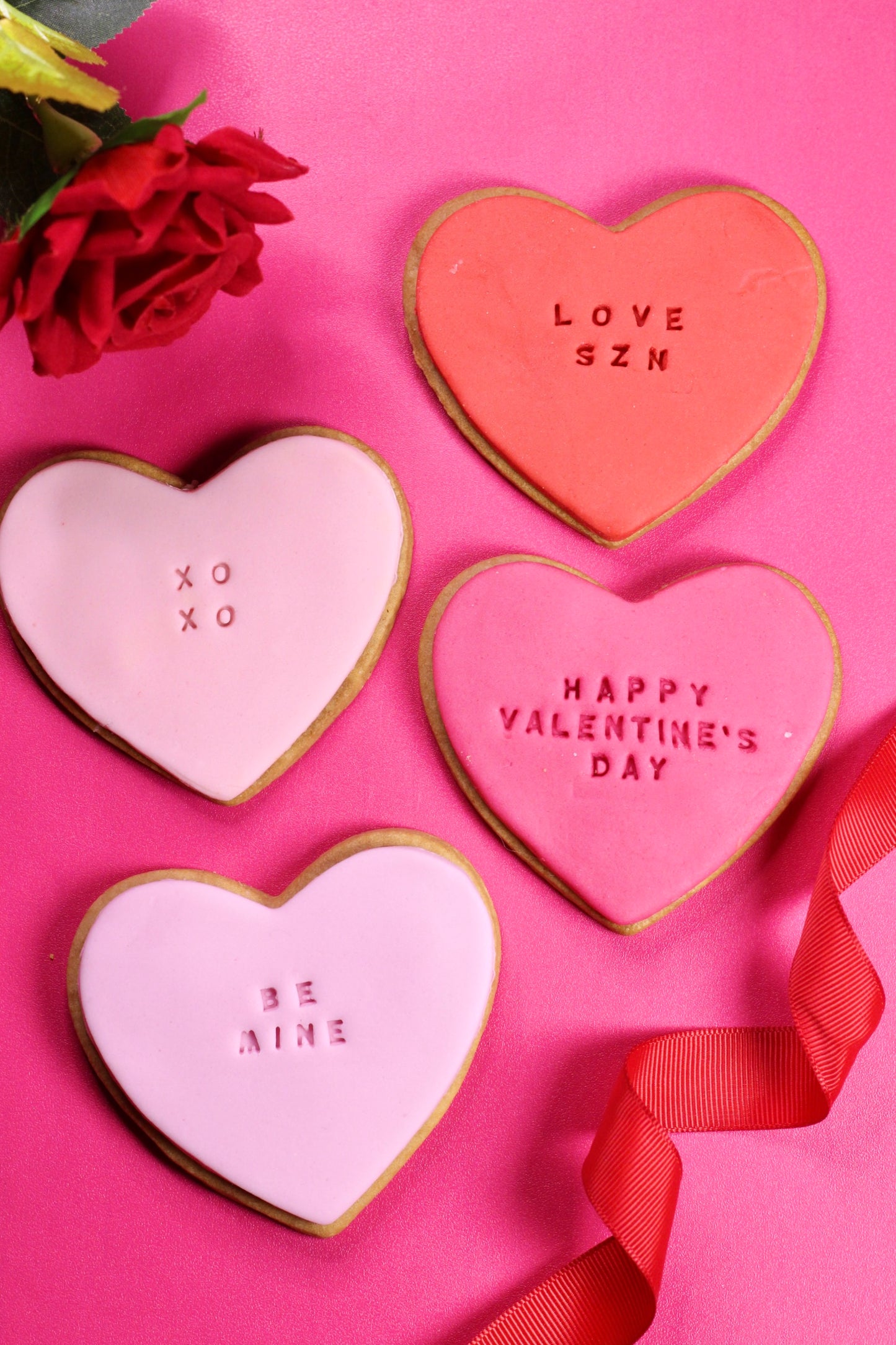 Valentine's Day Hand Decorated Sugar Cookie Gift Box