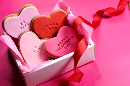 Valentine's Day Hand Decorated Sugar Cookie Gift Box