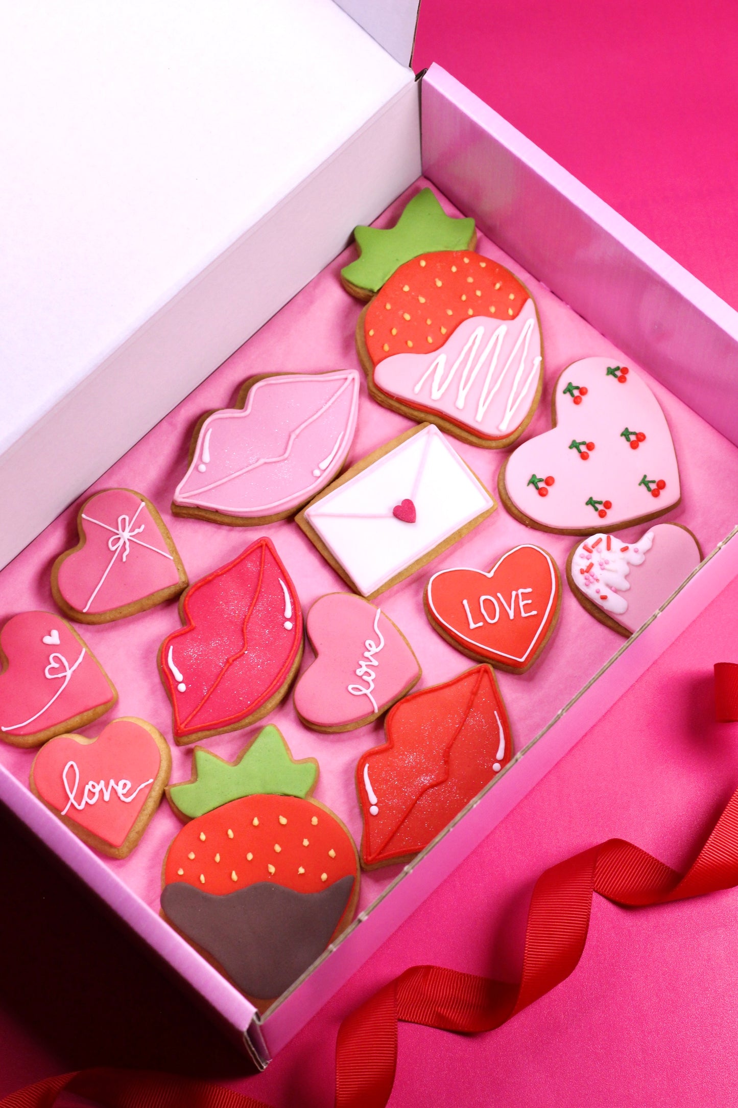 Valentine's Day Sugar Cookies Gift Box - Her Favourites