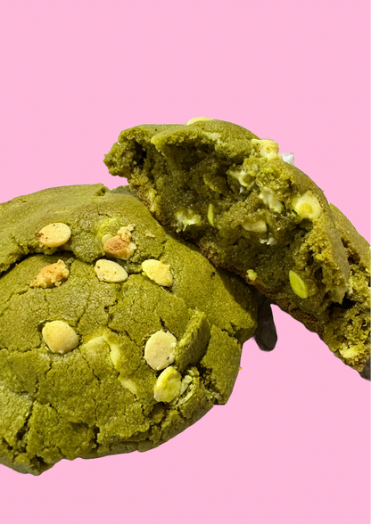 Matcha & White Chocolate Chewy Cookies